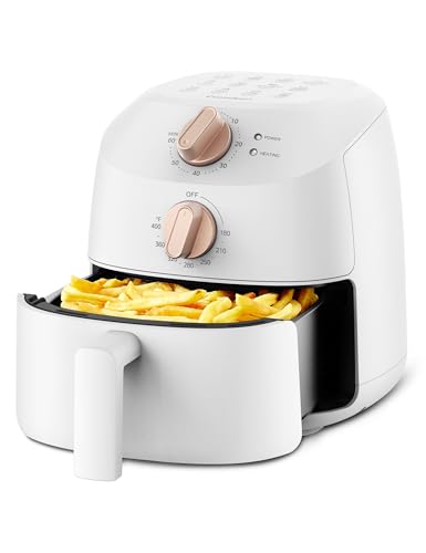 COMFEE' Compact 2.1-Quart Mini Air Fryer for Small Kitchens, White