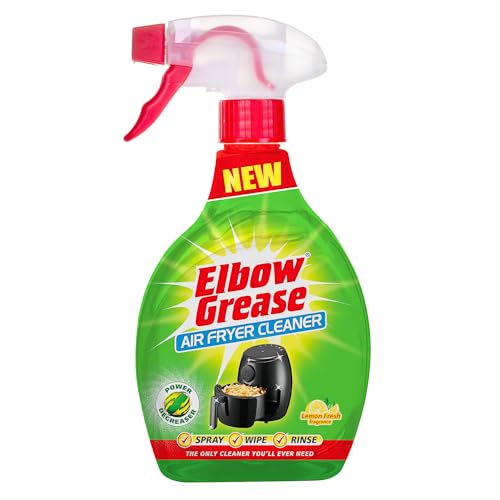Elbow Grease Air Fryer Cleaner Spray | Spray, Foam, Wipe, Rinse - Cuts Through Dirt, Grease & Grime (Lemon Fresh, 500ml)