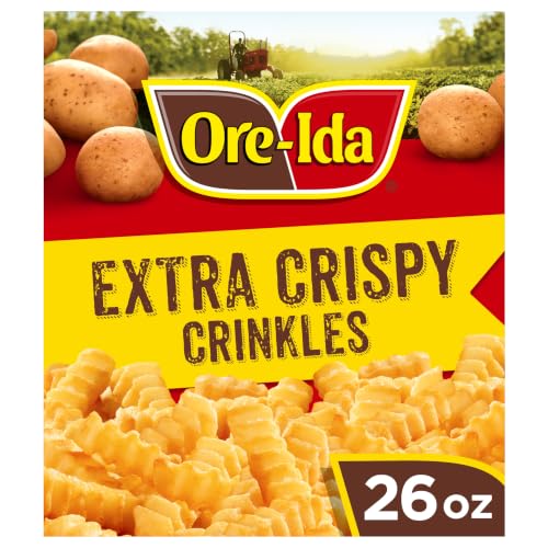 Ore-Ida French Fried Frozen Potatoes, Extra Crispy Crinkles, 26 oz Bag